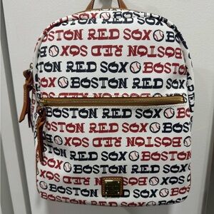Dooney & Bourke White and Red Backpack with Boston Red Sox Theme